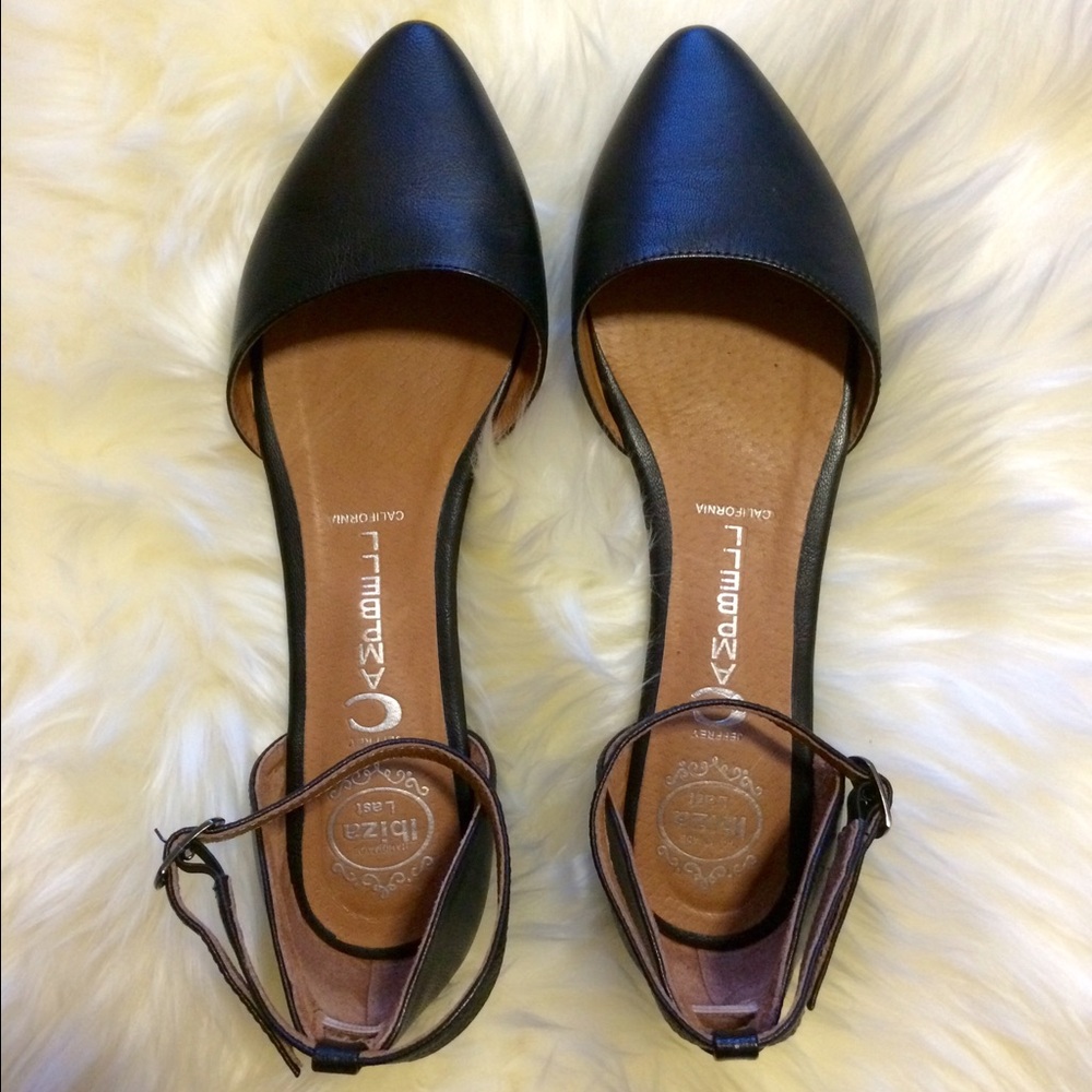 Jeffery Campbell Lovin Black Leather Flats